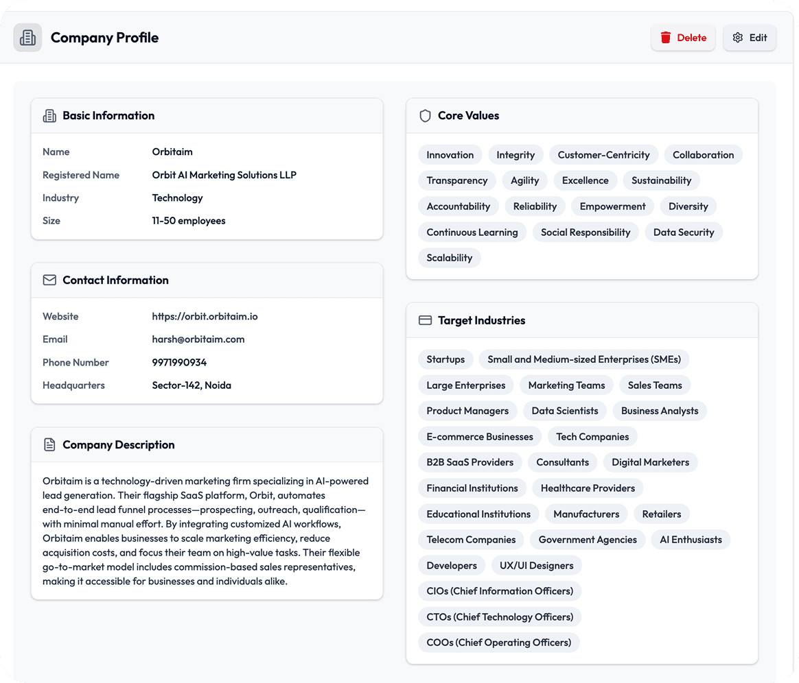 Orbit autonomous workflow dashboard